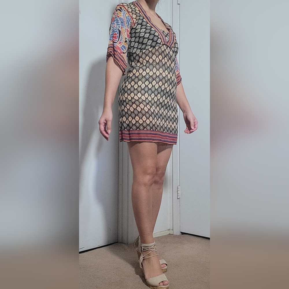 Angie, Size Small, multi colored floral dress.